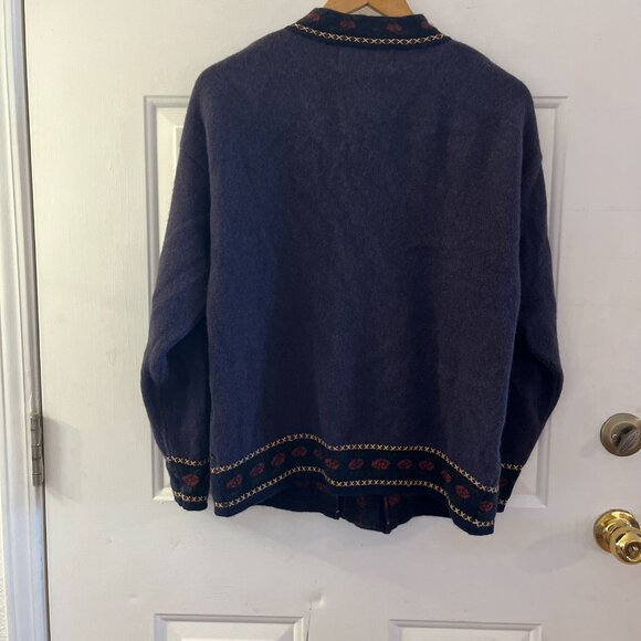 Snowy Peak Woman's 100% Merino Lambswool Fair Isle Sweater Sz Sm - Picture 4 of 12